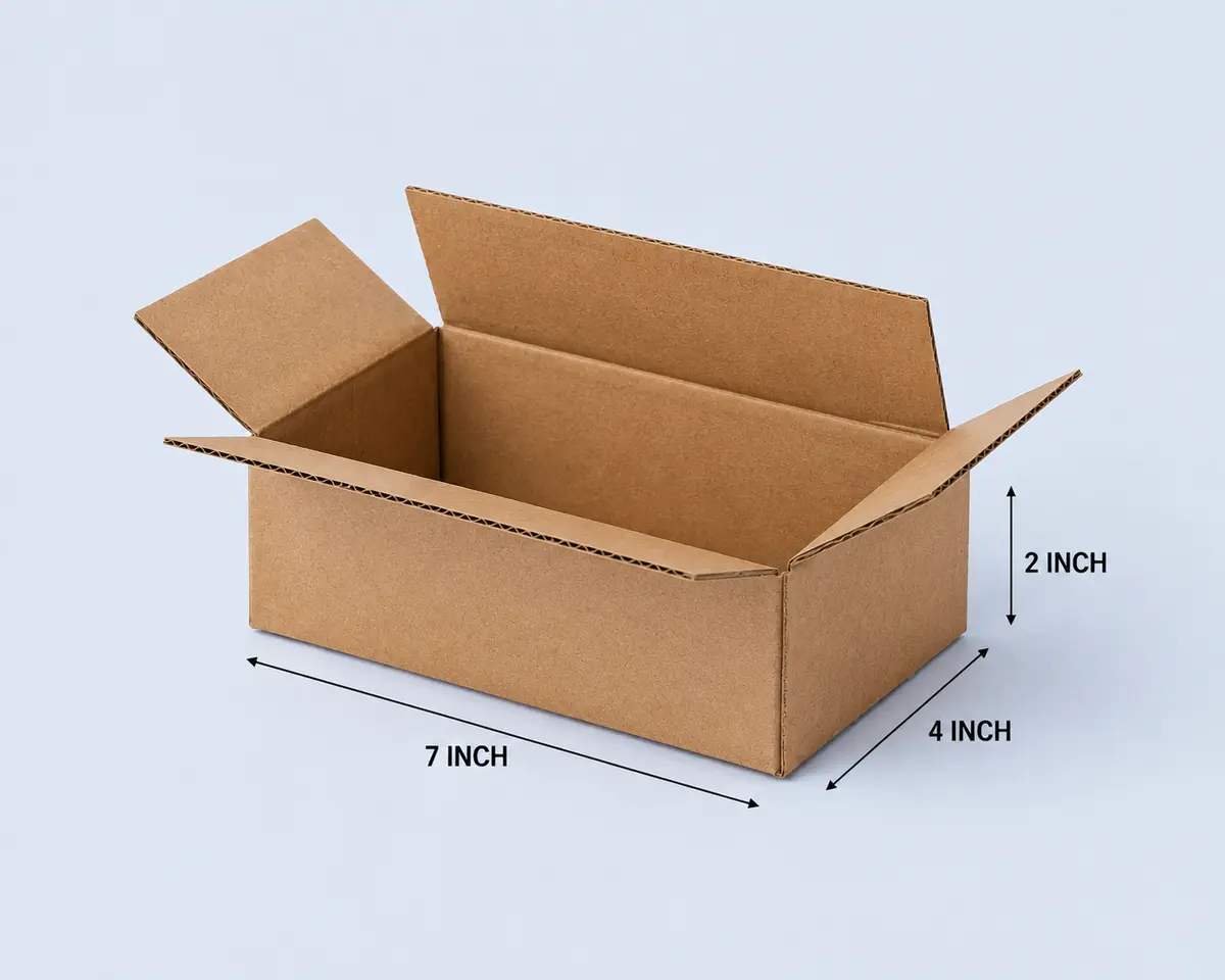 Alternate view of 7 × 4 × 2 Inch 3 Ply Corrugated Box
