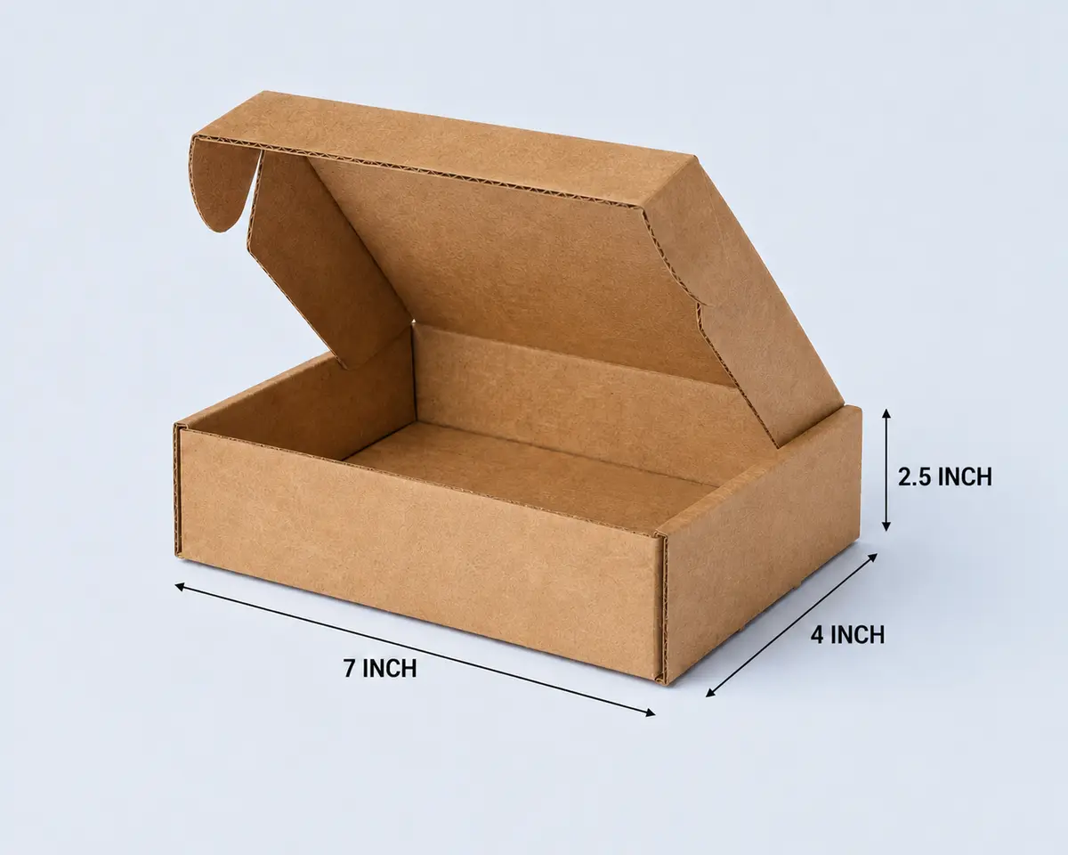 7 × 4 × 2.5 Inch 3 Ply Corrugated Box