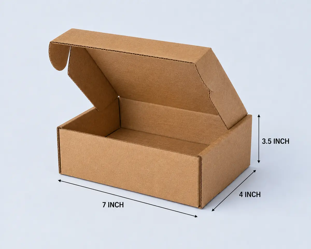 7 × 4 × 3.5 Inch 3 Ply Corrugated Box