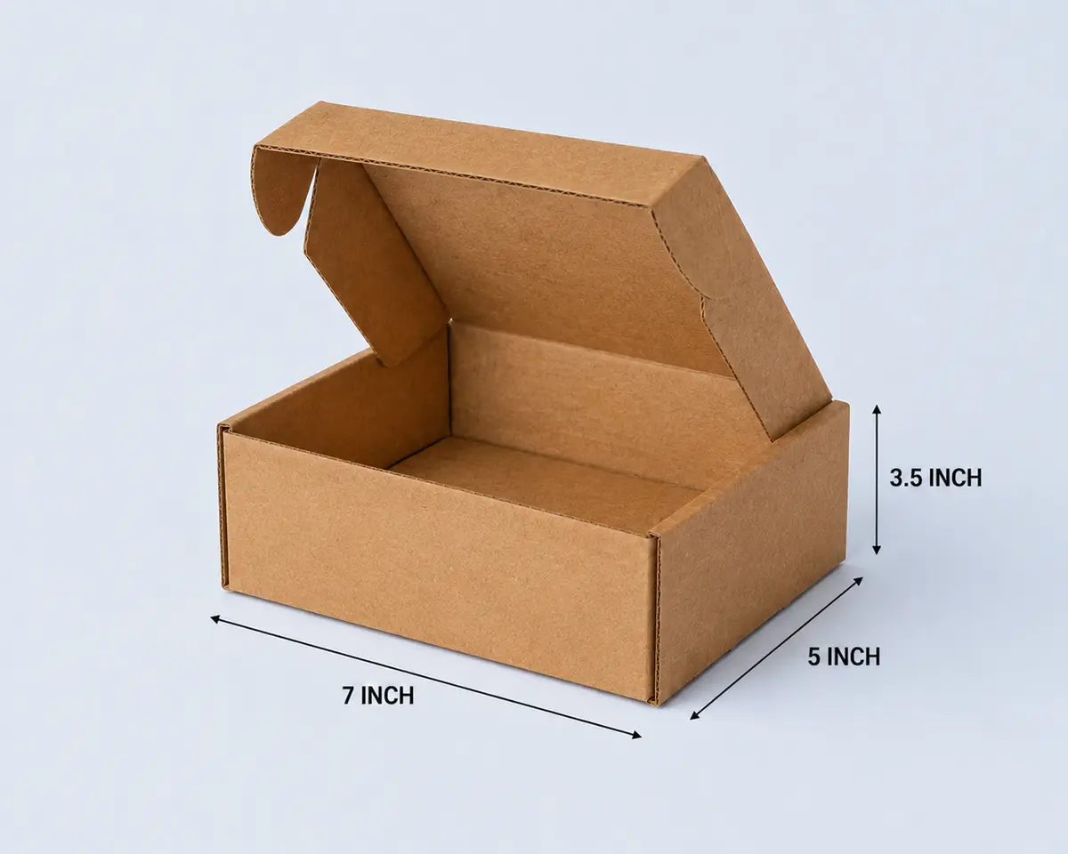 7 × 5 × 3.5 Inch 3 Ply Corrugated Box